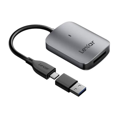 Lexar RW515 CFexpress Type A Lecteur de Carte Mémoire, USB 3.2 Gen 2, jusqu'à 900 Mo/s avec Câble USB-C/Adaptateur (LRW515U-RNHNG)
