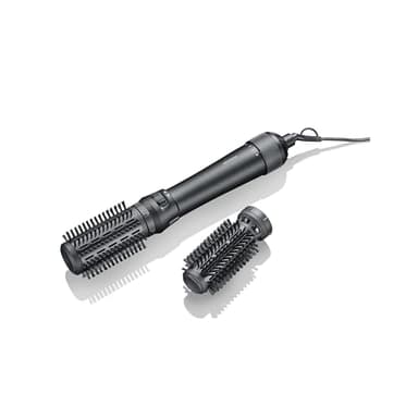 Severin Brosse soufflante rotative avec câble pivotant à 360°, Brosse électrique au revêtement céramique et kératine pour des cheveux sains et brillants, 1 000 W, Noir, WL 0241