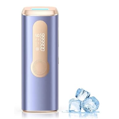 Haarlosy Épilateur Lumière Pulsée avec Indolore Refroidissement, 3 en 1 [HR/SC/RA] IPL Épilateur Laser pour Aisselles/Maillot/Corps, 9 Niveaux Lumière Pulsée Laser Épilation Définitif - Violet