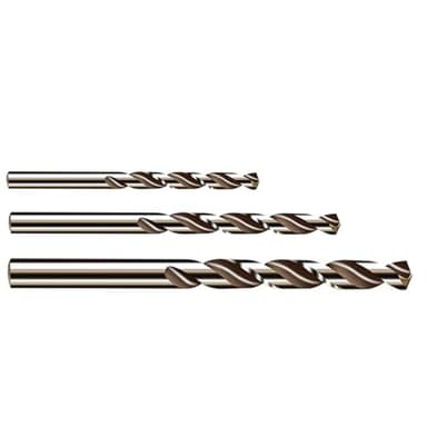 Lot de 3 forets à métaux en cobalt M35 HSS de longueur standard, convient pour le perçage dans le carbure cémenté, l'acier inoxydable et la fonte (6,5 mm + 8 mm + 10 mm)
