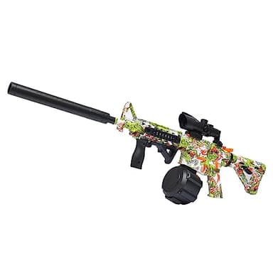 Siereolly Pistolet à bille électrique en gel - Portée 15 à 20 m - Jouet de tir pour extérieurs - Cadeau pour 12 ans et adultes