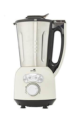 Senya Blender Chauffant Crème INOX Cook & Ice V3, Mixeur Soupe Veloutée/Moulinée, Cuisson Vapeur, Glace Pilée Smoothies, 1, 5L, 1400W, SYCP-HB008C