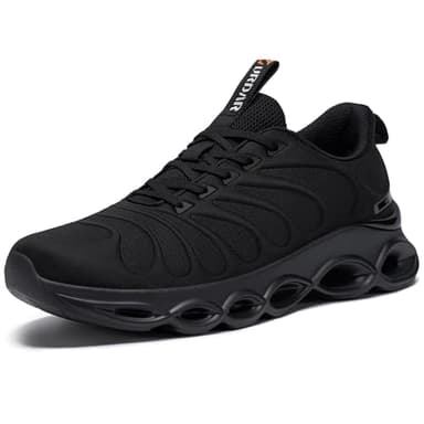 URDAR Basket Homme Chaussures Running Mode et Sport Chaussure Intérieur Extérieur Légères Confortable Fitness Sneakers Respirant(Noir Fashion,43 EU)