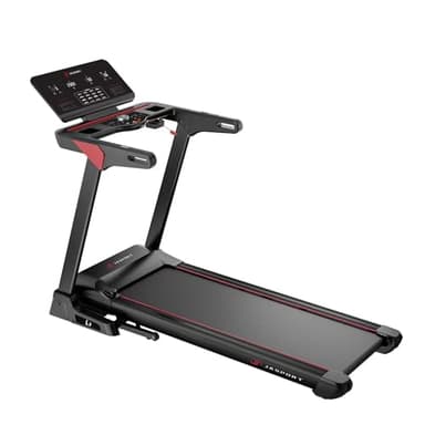 JASPORT L3 Tapis de Course Pliable pour la Maison, Silencieux avec système d'amortissement à Ressort, Compatible Bluetooth-Kinomap et Zwift, 4 PS, jusqu'à 20 km/h, Inclinaison de 18%,