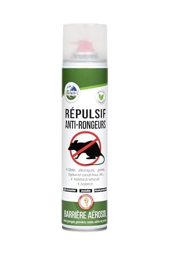 TERRA NOSTRA - Aérosol Répulsif Rongeurs - Anti Rats, Souris, Rongeurs - Barrière Répulsive Naturelle - Invisible, Effet Immédiat - Fabriqué en France - 300ml