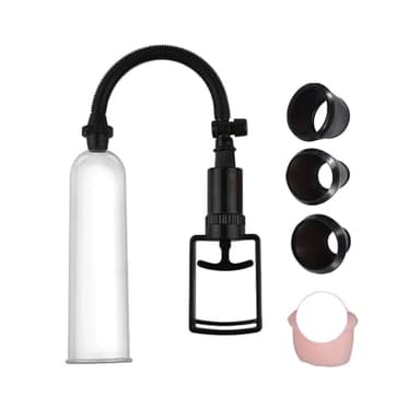 Crysore Pompes a penis avec levier manuel Vide Penies Pump sextoys avec 3 gaines de paille pour l'agrandissement du penis Erection Penis pump Masturbiere pour hommes, couple