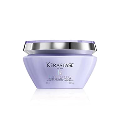 KÉRASTASE Blond Absolu - Masque Capillaire Ultra-Violet - Nourrissant & Anti-Reflets Jaunes - Acide Hyaluronique & Edelweiss - Cheveux Blonds Décolorés ou Méchés - 200 ml