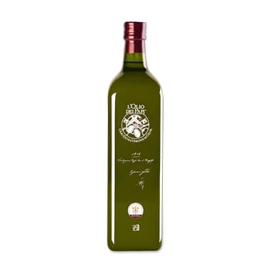 L'Olio dei Papi 100% Huile d'Olive Extra Vierge Italienne extraite à froid des oliveraies centenaires des anciennes terres des Papes 1 LT (bouteille)
