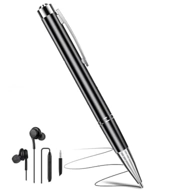 JUSTSTONE Enregistreur Vocal Numérique 100 Go, 1600 Heures d’Enregistrement, Prise de Son 360°, Enregistrement à Un Seul Bouton, Activation Vocale, Réduction de Bruit AI, Idéal pour Cours et Réunions