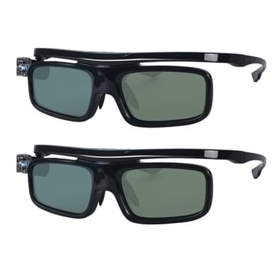 Lot de 2 paires de lunettes 3D à obturation active - Rechargeables - Convient pour projecteur DLP-Link 3D