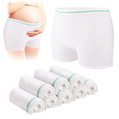 Carer Pack de 8 Culottes Jetables Post-partum Taille Haute, Sans Coutures et Élastiques, Idéales pour la Grossesse, Après l'Accouchement, la Césarienne et l'Incontinence Taille XL