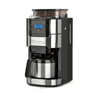 Barista Cafetière Filtre avec verseuse Isotherme 1L pur 12 tasses de café, Machine a cafe grain avec broyeur et écran digital, Fonction de minuterie