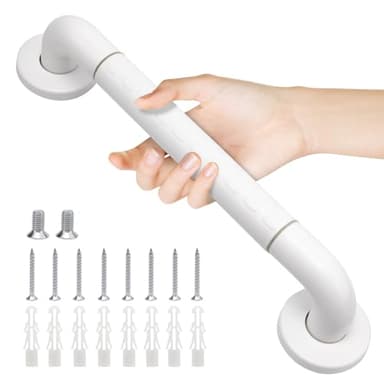 Barres d'appui Salle de Bain Avec Poignée Antidérapante et Cercles de Sécurité Lumineux,WC,Douche,Porte-serviettes,Aide-escalier Seniors et Enfants 40cm