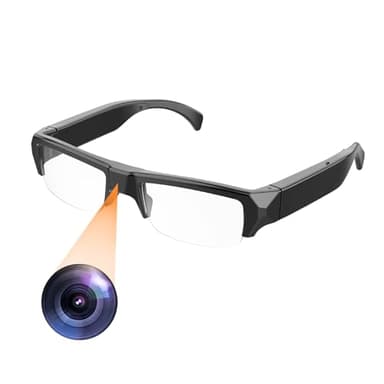 DUVIX Lunettes caméra mini avec carte 64 Go - HD - 1080P - Vidéo - Détecteur de mouvement - Pour l'intérieur et l'extérieur