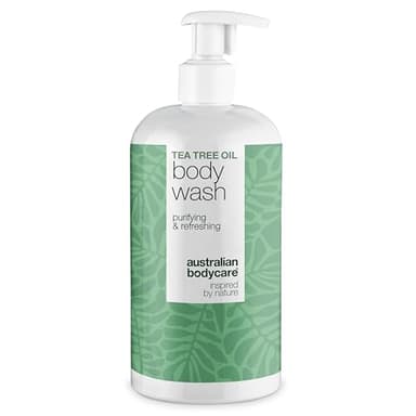 Gel douche Tea Tree pour boutons, peau grasse et odeurs corporelles – nettoyant purifiant au Tea Tree pour une peau propre et équilibrée au quotidien
