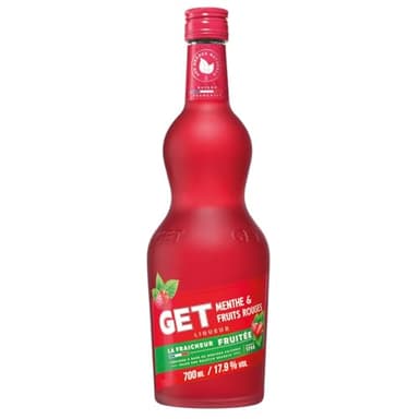 GET Menthe & Fruits Rouges, 17,9% vol., 70 cl / 700 ml, Liqueur à la fraîcheur fruitée et gourmande, idéale en apéritif ou digestif