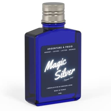 Argenture à froid - Magic Silver - Produit pour argenter - argenture pour bijoux - 30 ml - Made in France - Nettoyant argent - Nettoyant bijoux - Nettoyant argent bijoux
