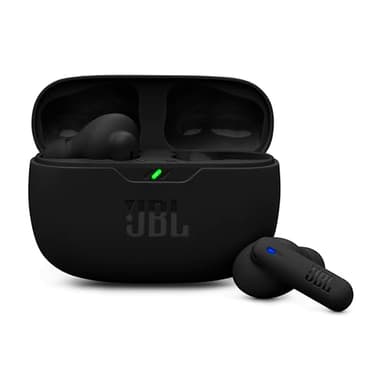 JBL Wave Beam 2, Écouteurs sans Fil Bluetooth, réduction de Bruit, 40 Heures d'autonomie, Son JBL Pure Bass, Technologie Smart Ambient et Connexion multipoint, Conception Intra sur Tige, Noir