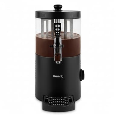 H.Koenig Distributeur à Chocolat Chaud Acier inoxydable SHK802, 1200W, Cuve amovible de 3L, Thermotast réglabable, Maintien au chaud, Système anti-goutte, Compatible Lave-vaisselle
