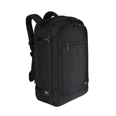 Amazon Basics Sac à Dos Voyage 40L, Bagage Cabine (51x38x20cm), Bretelles Rembourrées, Compartiment PC 17", Poches Organisées - Noir