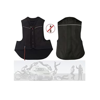 Gilet D'airbag Équestre Gilet D'airbag Moto for Femmes Airbag Boot De Tension Ultra-Low 18kg Utilisé Dans Les Sports Équestres, Vélo, Équipement D'équitation De Moto (Color : Black, Size : M)
