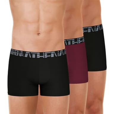 Athena - Lot de 3 Boxers Homme Seconde Peau - Boxers Microfibre Respirante, Confort et liberté de Mouvement - Label Oeko-TEX® Standard 100 - Coupe Ergonomique