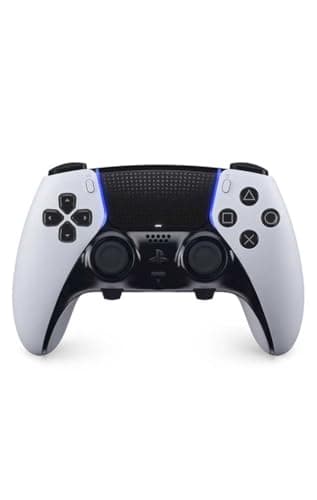 Sony, Manette DualSense Edge Officielle pour PS5 et PC, Sans Fil, Commandes Ultra-Personnalisables + Profils Interchangeables + Confort Amélioré, Boîte de Transport Incluse, Couleur : Blanche et Noire
