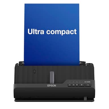 EPSON ES-C320W | Scanner A4 recto-verso compact Wi-Fi - faible consommation, modes demi-tour et chemin droit, compatibilité multi-appareils, numérisation passeports et livrets