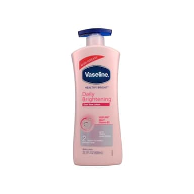Vaseline Healthy Bright, Lotion hydratante quotidienne pour peau éclatante, 600 ml, pour une peau lumineuse, avec Vitamine B3, peau visiblement éclatante en 2 semaines, lotion légère pour le corps