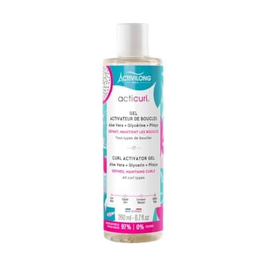 ACTIVILONG - Gel Activateur De Boucles Acticurl - Tous Type De Boucles - Définit Et Maintient Les Boucles - 97% D'Ingrédients Naturels - Made In France - 260ml