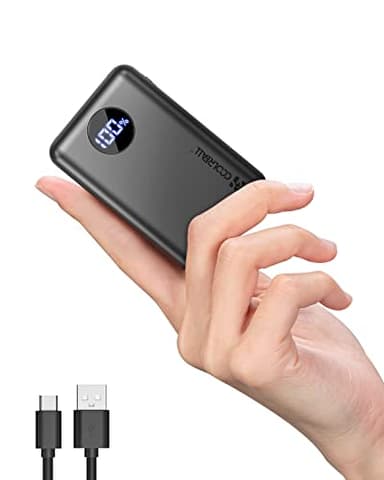 Coolreall Batterie Externe 20000mAh, Mini Power Bank USB C Charge Rapide, 22.5 W PD & QC4.0 LED Batterie Portable avec 3 Ports USB Sortie pour iPhone Samsung Xiaomi Huawei iPad etc