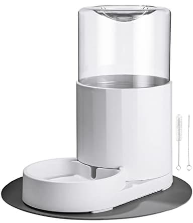JOFLVA Distributeur Eau Chat Chien 2.5 L Distributeur Eau Chat / Chien Automatique, Fontaine A Eau Chat Sans Fil, Breuvoirs Distributeur D'Eau Gravitaire Grande Capacité Avec Napperon
