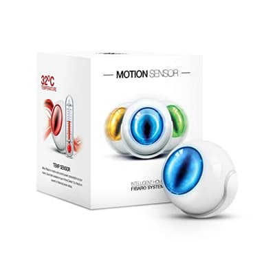 FIBARO Motion Sensor est un detecteur Multi-Fonctions Z-WAVE 301603240301, Multicolore, Dimètre 44 mm