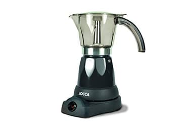 Jocca Commodore - Cafetière Italienne Electrique en Inox | 6 Tasses | Noir