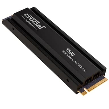 Crucial T500 SSD 1To PCIe Gen4 NVMe M.2 PS5 SSD Interne Gaming avec Dissipateur, jusqu’à 7300 Mo/s, Compatible PlayStation 5, TLC NAND, Ordinateur de Bureau - CT1000T500SSD5