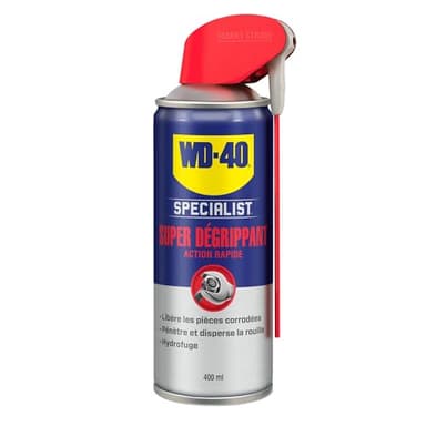 WD-40 Specialist • Super Dégrippant • Spray Double Position • Efficacité Immédiate • Dégrippe rapidement et facilement • Résistant à l'Eau • Compatible Tous Métaux • 400 ML