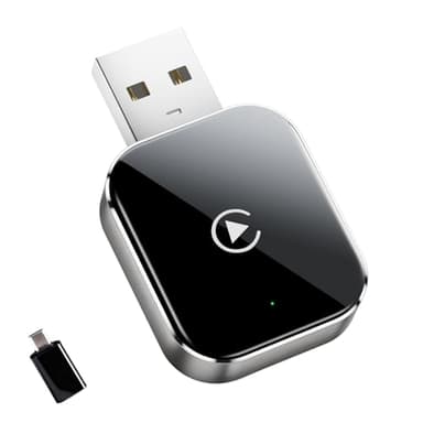 Adaptateur Carplay sans Fil USB pour Voitures avec 2 en 1 Carplay Filaire d'origine,Convertisseur Android Auto,Clé USB Plug Play,Faible Latence,Connexion Stable,Compatible avec iPhone et Android