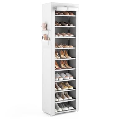 Vicye Etagere Chaussure à 11 Niveaux Range Chaussures Gain de Place avec Couverture, Meuble Chaussure pour 20-22 Paires, Armoire de Rangement Chaussures Haut