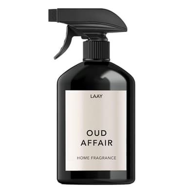 LAAY Spray d’ambiance 500 ml – Oud Affair – parfum d’intérieur luxe à l’oud oriental – désodorisant intense pour salon bureau & hôtel – Fabriqué en Allemagne
