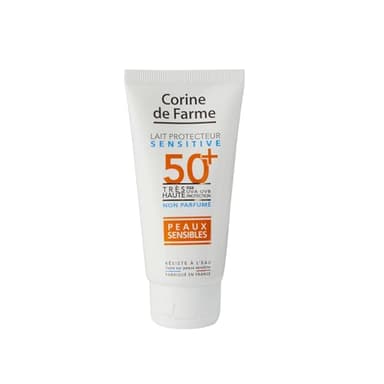 Corine de Farme - Lait Protecteur Sensitive SPF50+ - Très Haute Protection UVA & UVB - Peaux Sensibles - Résiste à l'Eau - Fabriqué en France - 50 ml