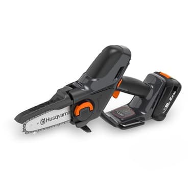 Scie à Élaguer Husqvarna Aspire™ P5-P4A. Mini tronçonneuse à batterie avec batterie et chargeur, tronçonneuse à haute performance pour les branches jusqu'à 75 mm