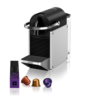 De'Longhi Nespresso De'Longhi Pixie EN127.S, Machine à Café Avec Système Capsules Nespresso, Mode ECO, Espresso et Café Lungo, Design Compact, Pression 19 Bar, 1260W, Silver