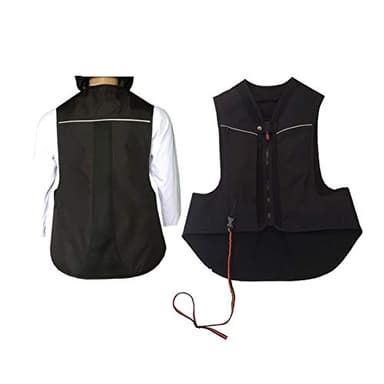 Gilet Gonflable Anti-chute Gilet D'équitation De Combinaison De Course Temps De Gonflage Complet De L'airbag 0,115 Seconde Pression Interne De L'airbag: 250 Mbar ( Color : Black , Size : Medium )