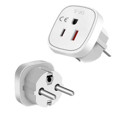 Adaptateur Prise USA vers France, Adaptateur USA vers France, Adaptateur Prise Americaine vers France, Prise Americaine Adaptateur Francais (2 Pièces)