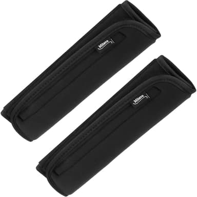 Mitavo Protege Ceinture Voiture 2 PCS, Housse Protection Ceinture de Sécurité pour Bebe et Adultes 25x7 cm longueur, Coussin d'épaule Confortable pour Siège Enfant, Sac à dos, Sacs, lavable, noir