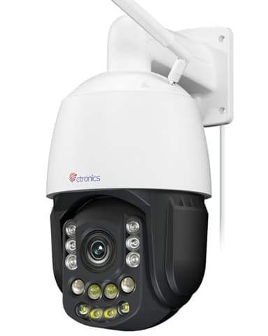 Ctronics 4K Caméra Surveillance Extérieure, Zoom Optique 30X 3D, Vision Nocturne IR 180m & Couleur 80m, 60 Préréglages, Suivi Auto & Patrouille, WiFi 5GHz, Stockage TF 256Go/FTP/Cloud, Métal