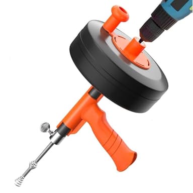 Furet déboucheur Stable - Spirale Nettoyage Tuyau 10 m, Tambour Métal & Embout de Percage