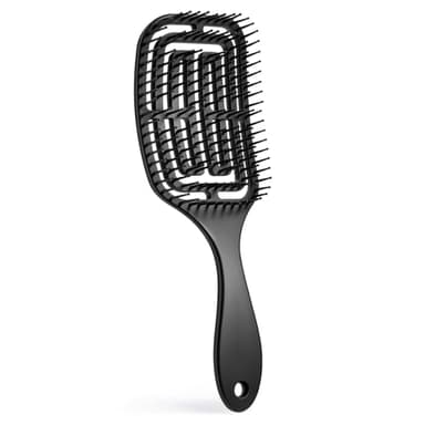 Brencco Brosse Cheveux Bouclés, Brosse a Cheveux Demelante Magique Anti-Casse & Anti-Statique, pour Boucles, Lisses, Épais ou Fins, Hommes, Femmes, Enfants