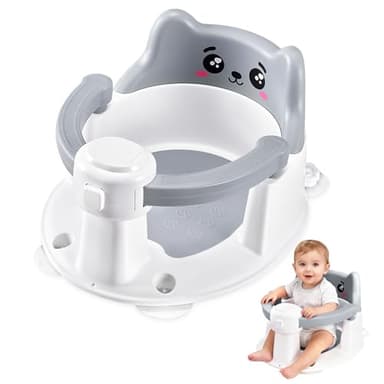 Farnirvana Siège de Bain pour Bébé, Anneau de Bain Bébé Antidérapante de 6 Mois et Plus, Baby Siège Bains Ergonomique, avec 4 Ventouses, pour la Douche ou le Bain