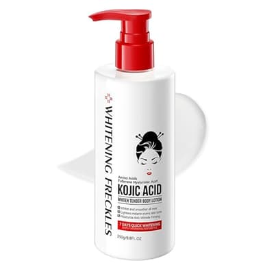 Lotion pour le Corps éclaircissante pour la Peau avec Acide Kojique, Lait Hydratant Corps Fermeté, Lotion Corporelle Blanchissant pour tous Types de Peau